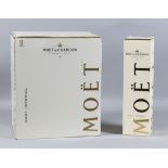 Six bottles of Moët & Chandon Non-Vintage Champagne, in gift boxes