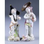 A Pair of Chelsea Porcelain Figures of Putti Disguised as Child Musicians, Circa 1756, red anchor