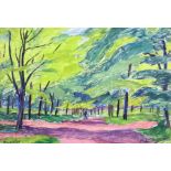 ***Archibald Ziegler (1903-1971) - Oil painting - Landscape with trees, signed, canvas 8ins x 12ins,