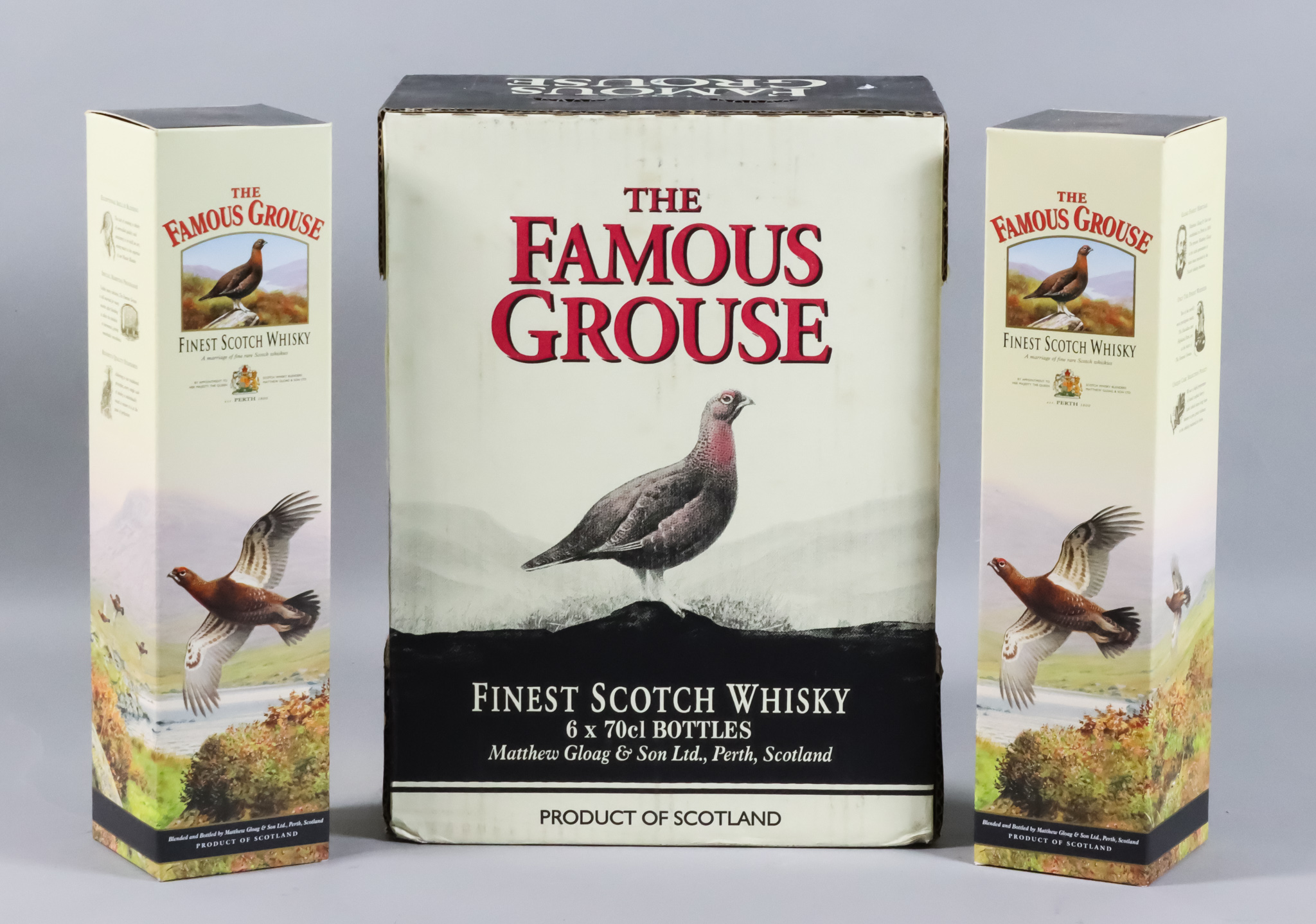 Fourteen bottles of "The Famous Grouse" Scotch Whisky