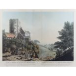 Francis Jukes (1745-1812) - Coloured engraving - "Lymne Castle, with a distant view of the French
