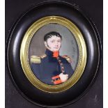 Karl Ludwig Philippot (1801-1859) - Miniature half-length portrait of a French military officer,
