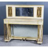 A 1920's Cream and Gilt Decorated Upright Piano, by Dale, Forty & Co. Limited London, No. 15877,