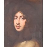 17th/18th Century English School - Oil painting - Shoulder length portrait of a 17th Century