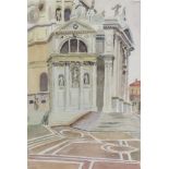 ***Richard Cotton Carline (1896-1980) - Two watercolours - "Santa Maria della Salute Venice", 22.
