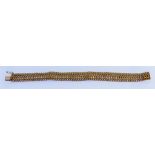 A 14ct Gold Flat Mesh Bracelet, Modern, 170mm overall, gross weight 12.4g