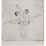 Eric Gill (1882-1940) - Two engravings - Two skaters, signed in pencil, 4.5ins square, No. 24 of