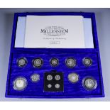 An Elizabeth II Millennium Silver Collection - Set of Thirteen Silver Coins Five Pounds to One