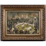 ***James Bateman (1893-1959) - Oil painting - "The Sale Ring" - View of cattle market with