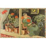 ***John Nash (1893-1972) - Lithograph in colours - "Window Plants", printed by The Baynard Press for