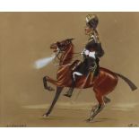 G. H. Brennan (fl. Early 20th Century) - Watercolour and pen - Caricature - "32nd Lancers" -