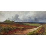 Bernard Evans (1848-1922) - Watercolour - "Across Stainbourne Moor, near Harrogate", signed, 15.5ins