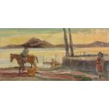 ***Nancy Carline (1909-2004) - Two oil paintings - "Ajijic Mexico Lake Chapala", monogrammed, canvas