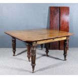 A George IV Mahogany Extending Dining Table, with five extra leaves for same, with rounded