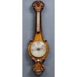 A Victorian Walnut Cased Wheel Barometer and Thermometer by Hy. Robinson, 15 High Street,