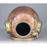 A C.E. Heinke Copper Diving Helmet, Late 19th/Early 20th Century, Serial No. 2354, the air inlet