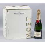 Six bottles of Moët & Chandon Non-Vintage Champagne
