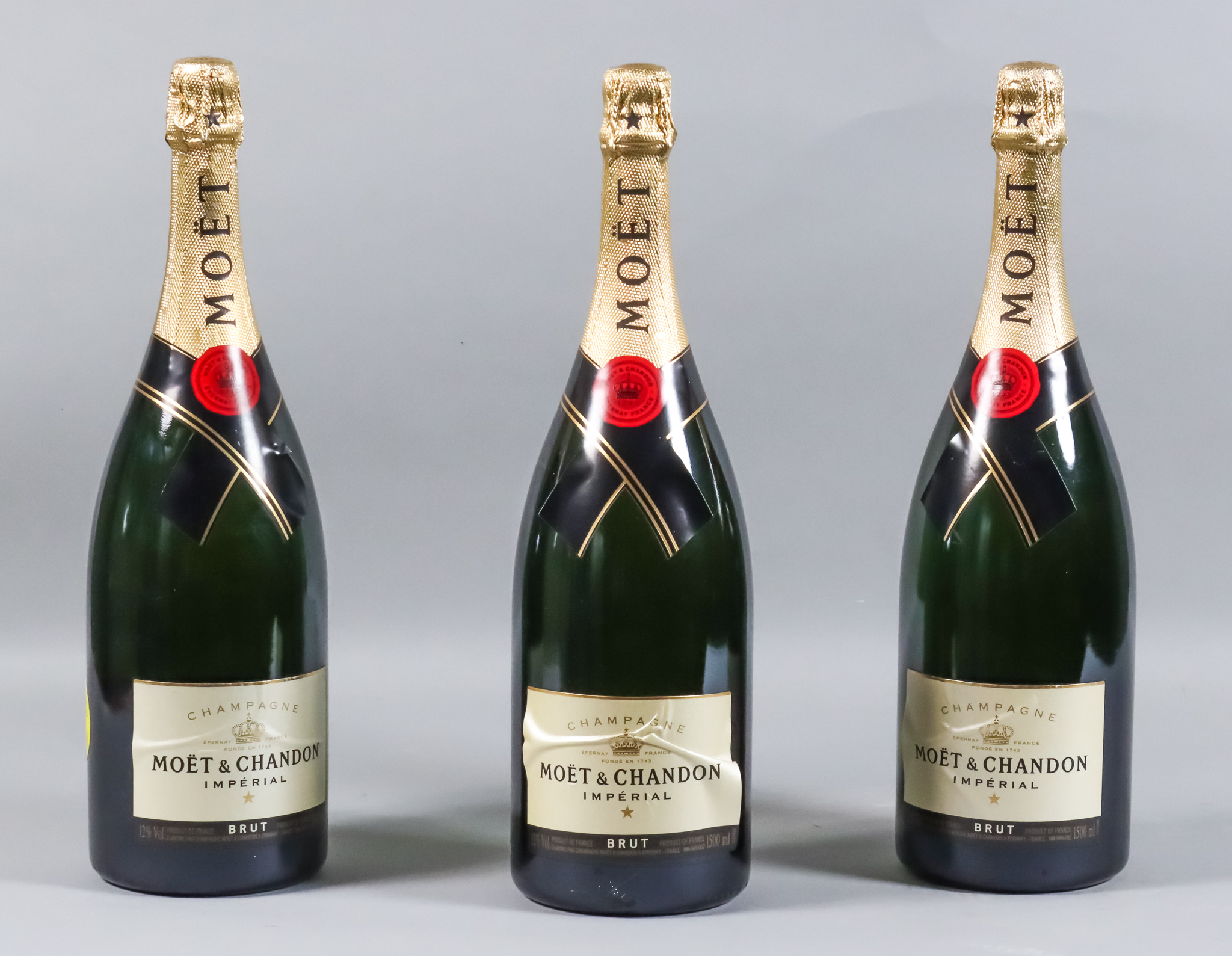 Three magnums of Moët & Chandon Non-Vintage Champagne