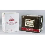 Six bottles of Hine "Signature" Petite Champagne Cognac, and six bottles of Hennessy "Very