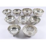 Two Continental Silver Circular Bowls, and a Selection of other Silver Circular Bowls, the two