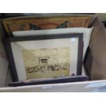 *SELECTION OF EARLY TWENTETH CENTURY PICTURES AND PRINTS VARIOUS (CONTENTS OF 2 BOXES)