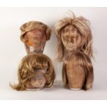 TWENTY SHORT BLONDE AND LIGHT BROWN SYNTHETIC WIGS, individually bagged, contents of one box