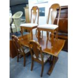 A MEREDEW FURNITURE MAHOGANY DINING ROOM SUITE OF NINE PIERCES, VIZ SIX CHAIRS, AN EXTENDING