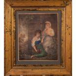 PAIR OF NINETEENTH CENTURY COLOURED LITHOGRAPHS Rustic figural scenes 8? x 6 ½? (20.3cm x 16.