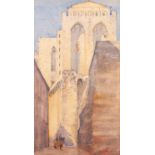 LAKE (EARLY TWENTIETH CENTURY) WATERCOLOUR DRAWING ?Avignon? Signed and titled, further signed in