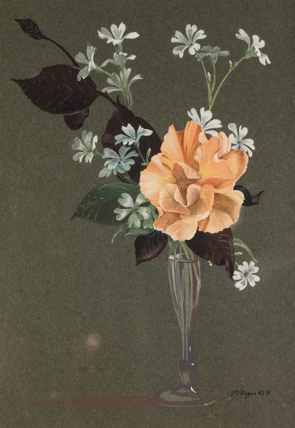 JOSEPHINE HAGUE (TWENTIETH CENTURY) FOUR WATERCOLOUR DRAWINGS Floral studies 11 ¼? X 9 ½? (28.6cm - Image 2 of 4