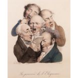 AFTER LOUIS LEOPOLD BOILLY (1761-1845) SET OF THREE LITHOGRAPHS IN COLOUR ?Le Petit Mendiant,