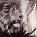 JEN ALLEN (TWENTIETH/ TWENTY FIRST CENTURY) ARTIST SIGNED LIMITED EDITION COLOUR PRINT ?Lion