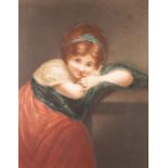 AFTER JOSHUA REYNOLDS BY JOHN COTHER WEBB MEZZOTINT ?The Laughing Girl? Signed in pencil by Webb