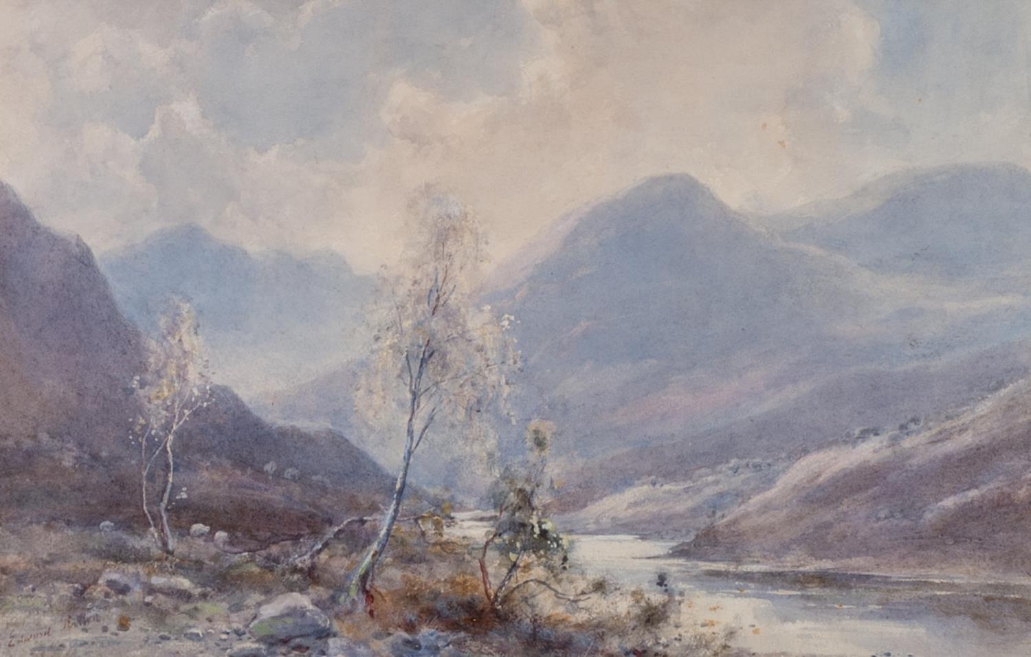 EDWARD ARDEN (1848-1909) WATERCOLOURS, A PAIR Highland landscape and Highland landscape with - Image 2 of 2