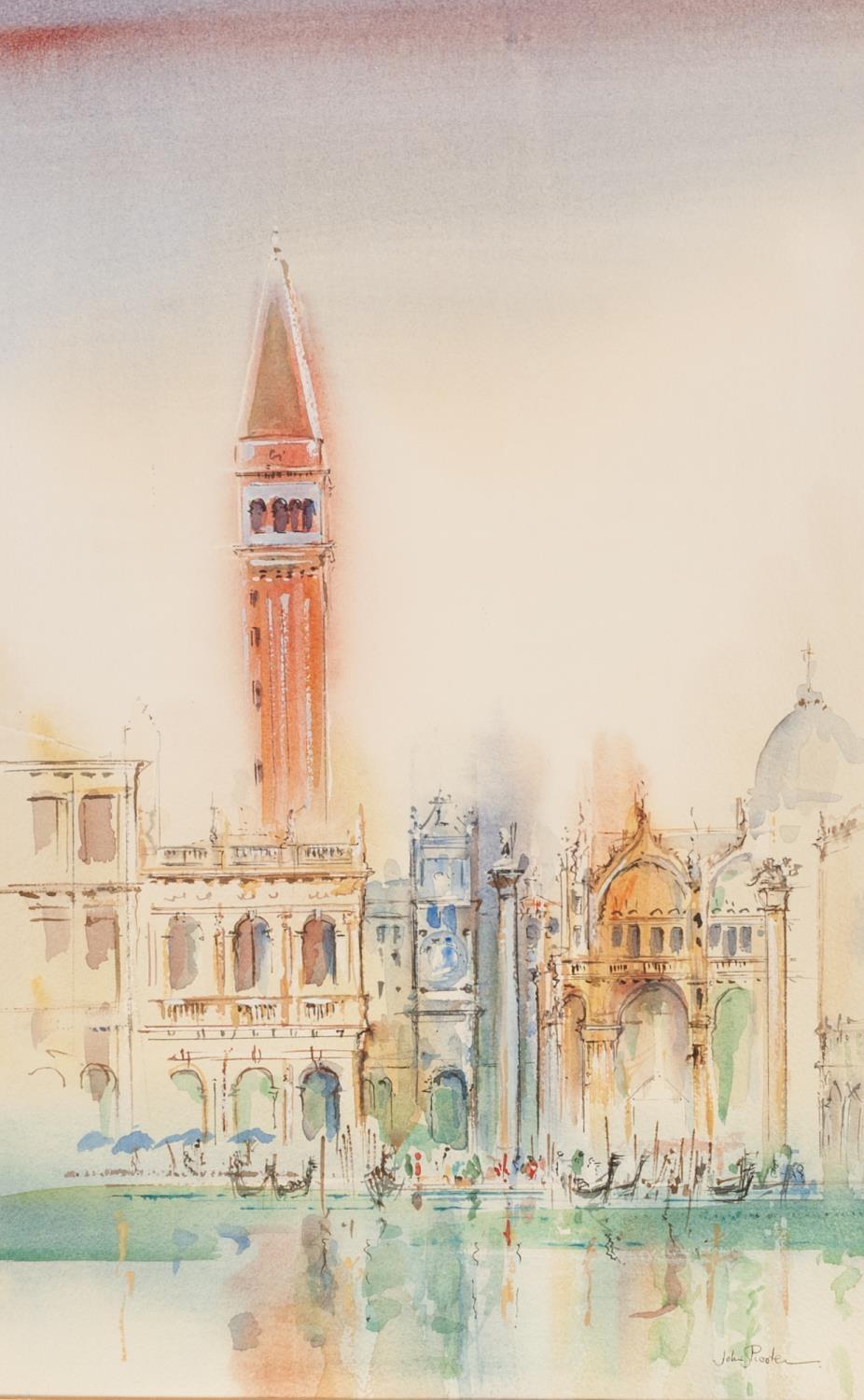 JOHN SHOOTER (MODERN) PAIR OF WATERCOLOUR DRAWINGS Venetian scenes Signed 19 ½? x 12 ¼? (49.5cm x