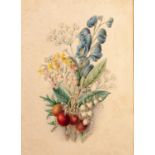 JAMES ANDREWS (NINETEENTH CENTURY) PAIR OF WATERCOLOUR DRAWINGS Floral studies Signed and dated 1853