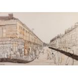 AUDREY M SMITH (1933) PEN AND WASH DRAWING Raby Street, Manchester Signed lower left 15" x 22" (37 x