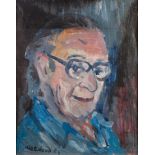 LAWRENCE ISHERWOOD (1917 - 1988) OIL PAINTING ON BOARD Portrait of a gentleman Signed lower left and