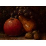 UNATTRIBUTED (NINETEENTH CENTURY) OIL, LATER LAID ON MANUFACTURED BOARD Study of fruit Unsigned 6? x