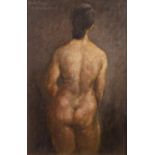 ARTHUR DELANEY (1927 - 1987) OIL PAINTING ON BOARD Female 'Nude Study' Signed, titled and dated 1964