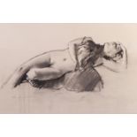 ROBERT WRAITH (b. 1952) PENCIL DRAWING Reclining female nude Signed, another pencil