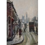 REG GARDNER (b. 1948) OIL PAINTING ON CANVAS 'Chadderton Way' Signed and dated (19)'73 9 3/4" x 6