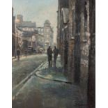REG GARDENER (b. 1948) OIL PAINTING ON CANVAS 'Henry Street, Ancoats, Manchester' Signed and