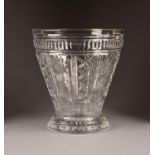 IMPRESSIVE WATERFORD CUT GLASS ICE BUCKET, of flared, footed, 10 ½? (26.7cm) high, 9 ¾? (24.7cm)