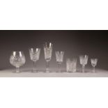 FIFTY PIECE WATERFORD ?ALANA PATTERN PART TABLE SERVICE OF DRINKING GLASSES, comprising: EIGHT RED