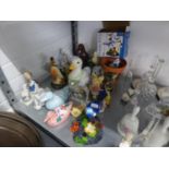 SELECTION OF POTTERY DUCK ORNAMENTS AND OTHER GLASS DECORATIVE ITEMS (APPROXIMATELY 20)