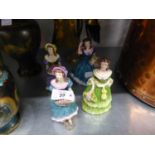 A GROUP OF FOUR COALPORT FIGURINES, ROSALINDA (AS FOUND), JENNIFER JANE (X 2) AND BREEZE (AS FOUND)