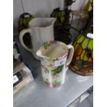 A MID 20TH CENTURY LUSTRE JUG, AND A  ABBEY CERAMICS EXAMPLE (2)