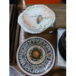 A SET OF ?LORD NELSON POTTERY? ADVERTISING RACK PLATES, ?COLMAN?S MUSTARD?, ?BOVRIL? AND ?BROOKE?S