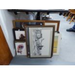 PATRICK McINTOSH, ARTIST SIGNED REPRODUCTION COLOUR PRINT 'THE ARTISTS STUDIO' TOGETHER WITH OTHER